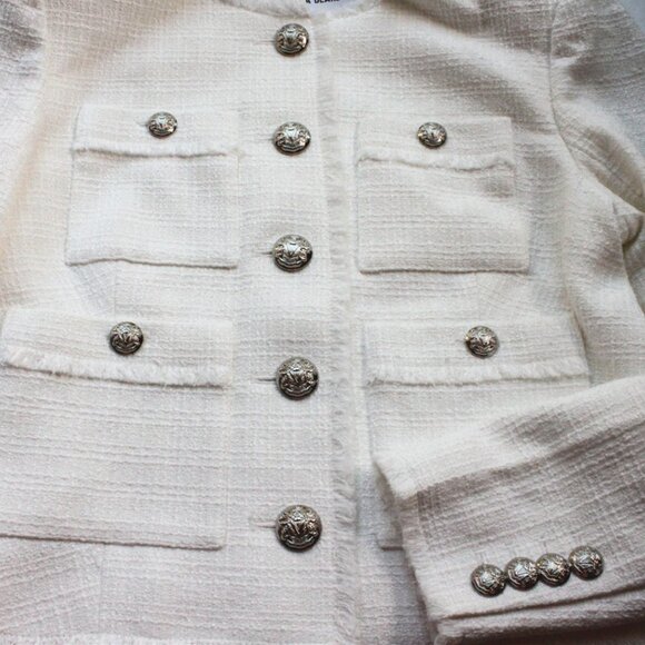 New Veronica Beard Olbia Tweed Jacket, Off White, Size 10 - Picture 10 of 12